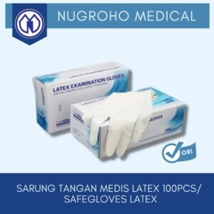 Sarung Tangan Medis Latex Safegloves (Isi 100 pcs)
