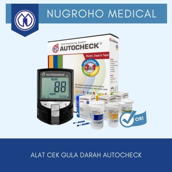 Alat Cek Darah 3 in 1 Autocheck (Gula, Kolesterol, Asam Urat)