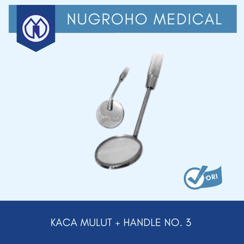 Kaca Mulut Dental + Handle No. 3