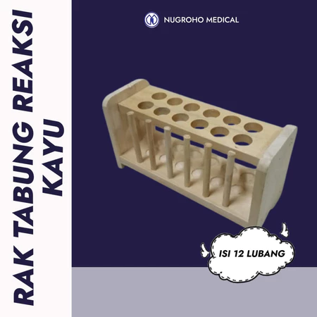 RAK TABUNG KAYU 12 LUBANG / 6 LUBANG